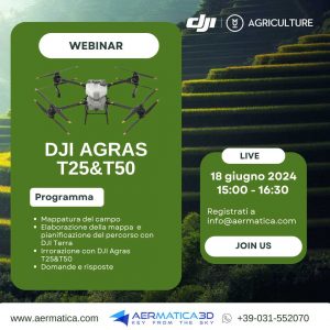 webinar droni agricoltura DJI AGRAS T25 e t50